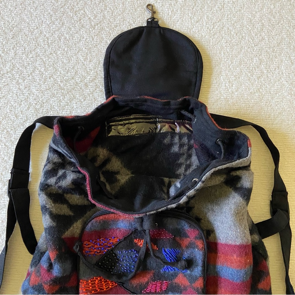 Wool Aztec Print Backpack - Picture 5 of 8